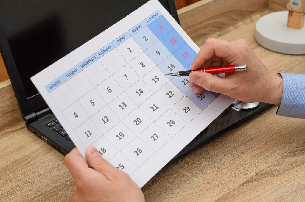 Markieren Sie das Datum im Kalender